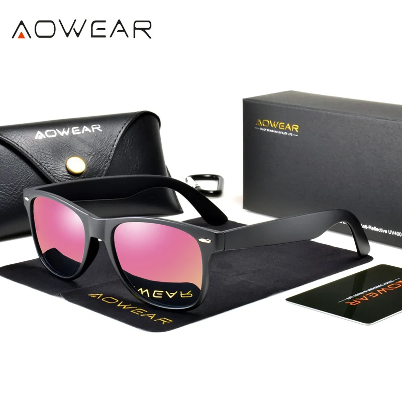 

AOWEAR Classic Brand Aviation Mirror Sunglasses Women Polarized Vintage Sun Glasses UV400 Driving Shades Glasses gafas sol mujer