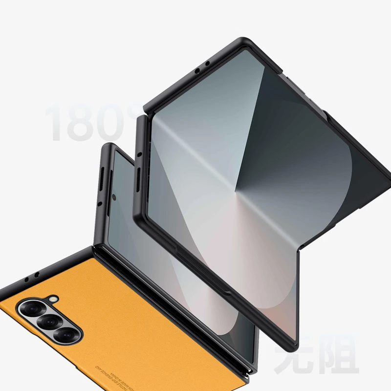 Кожаный чехол для Samsung Galaxy Z Fold6 Fold5 Fold4 Fold3 Fold2 углеродное волокно жесткая рамка из