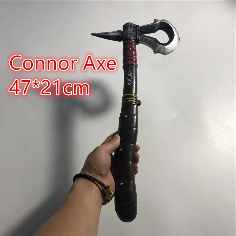 

Cosplay Axe Primitive Tribe Connor Axe Prop Weapon Role Playing 47cm Game Movie Cos Ratohnhake:ton Axe PU Weapon Model Toy 1:1