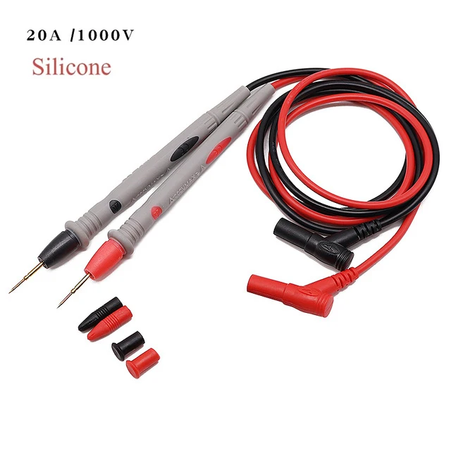 

1 пара универсальных тестовых проводов для зонда, штифт для цифрового мультиметра, игольчатого наконечника, мультиметр, тестер, проводной зонд, ручка, кабель 20 А