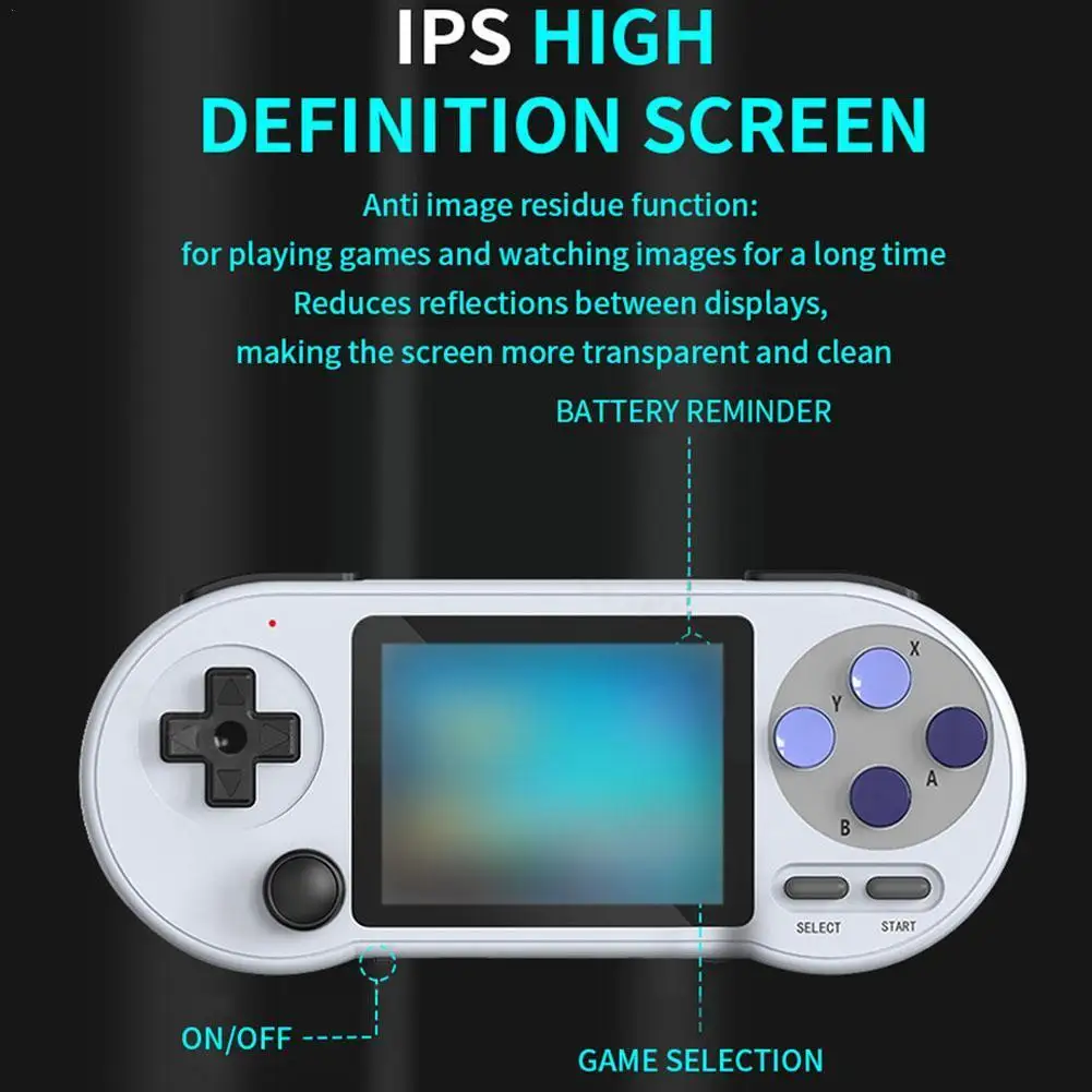 

IPS SF2000 Handheld Game Console Mini Portable Game Console Built-in 6000 Games Retro Game Support AV Output