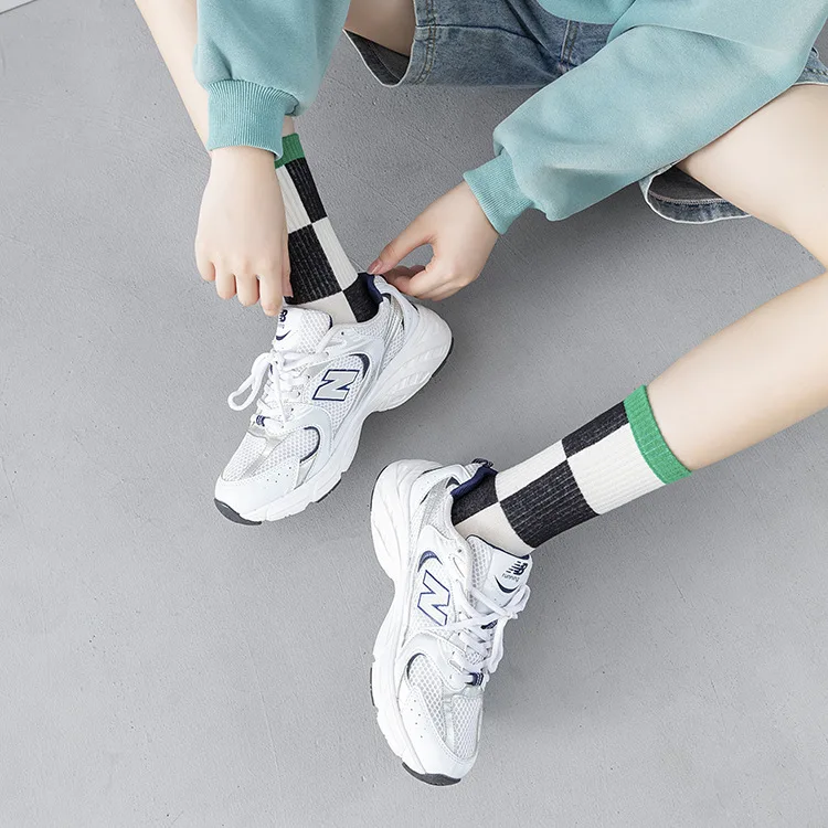 Trendy Couple Socks Female Autumn Winter Socks for Women Korean Japanese INS Irregular Creative Fashion Simple Socks In The Tube
