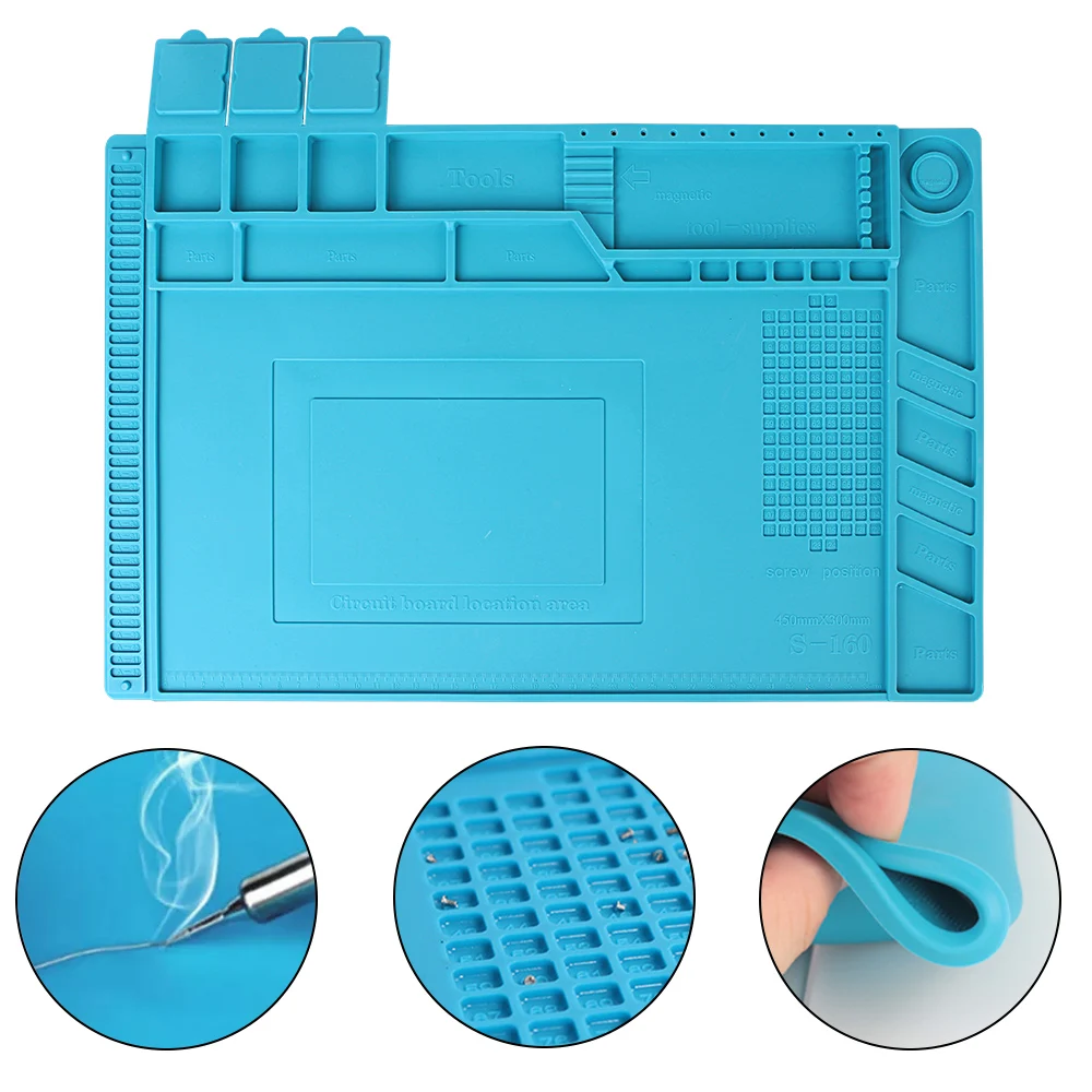 

For BGA Soldering Station Adsorption Soldering Mat Platform Heat-Resistant Magnetic Silicone Repair Pad