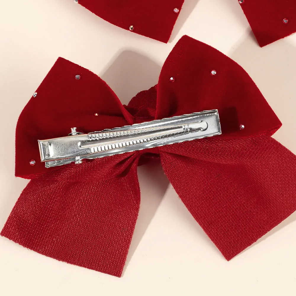 Винтажная бархатная заколка для волос с бантом зимние заколки детей элегантные