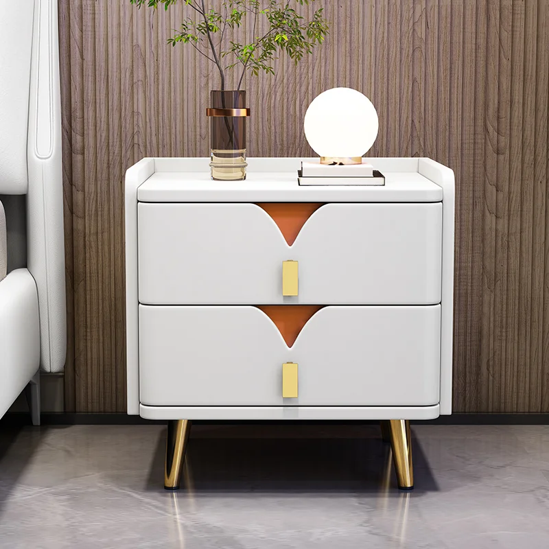 

Умный прикроватный столик с беспроводной зарядкой, боковой шкаф в скандинавском стиле с ящиками, светодиодные ночники, многофункциональны...