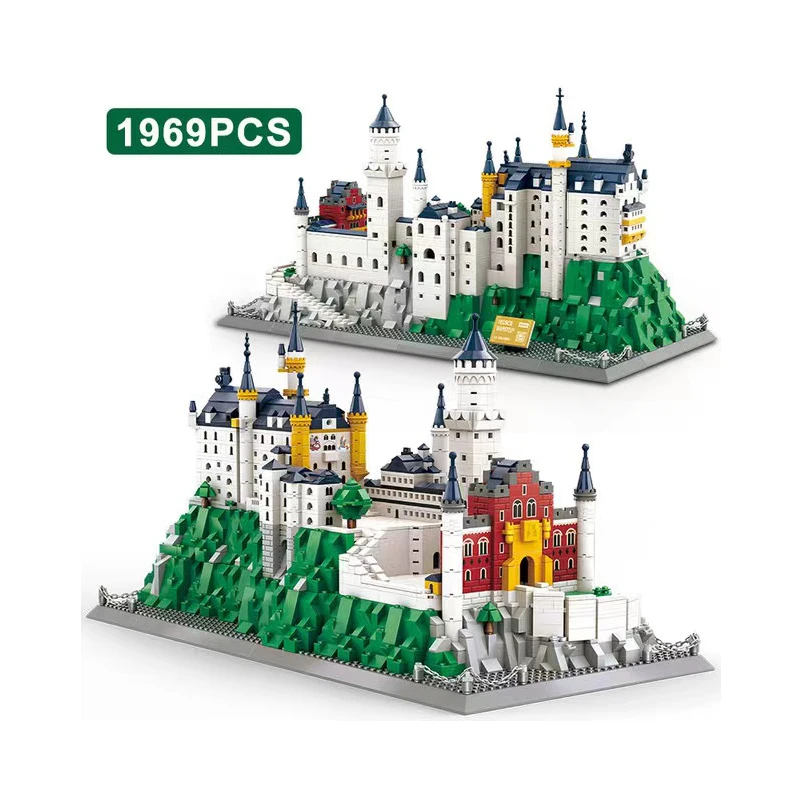 

Wange 6226 Famous Architecture City Model Neuschwanstein Castle Building Blocks Bricks Christmas Gifts Birthday Toys