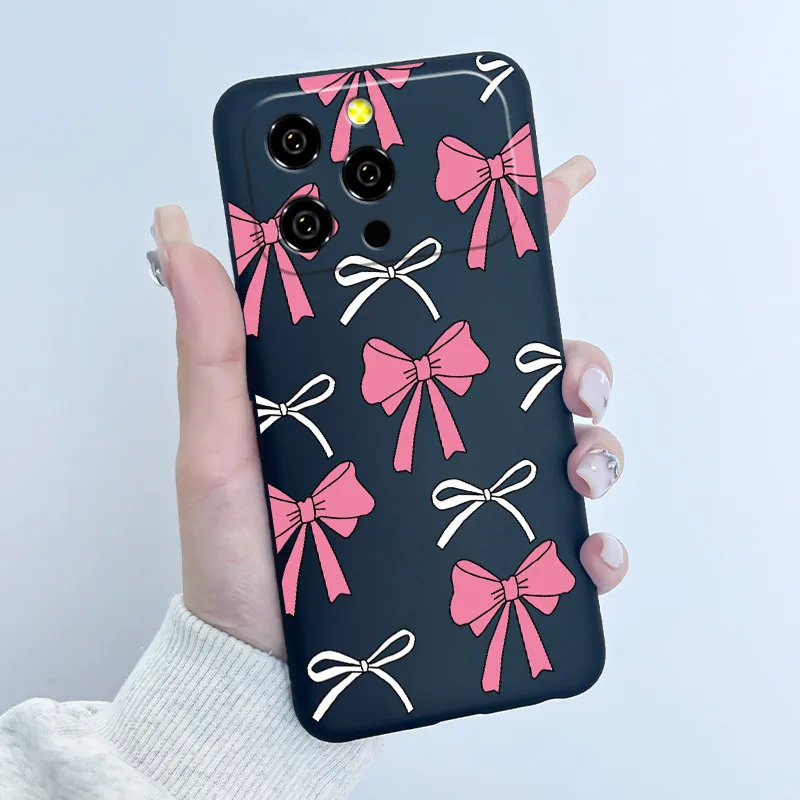 Фото Чехол для телефона Oukitel C17, защитный силиконовый чехол, роскошный, милый, с сердечками, кроликами, забавный мультяшный дизайн, черный, мягкий, из ТПУ, задняя крышка №4