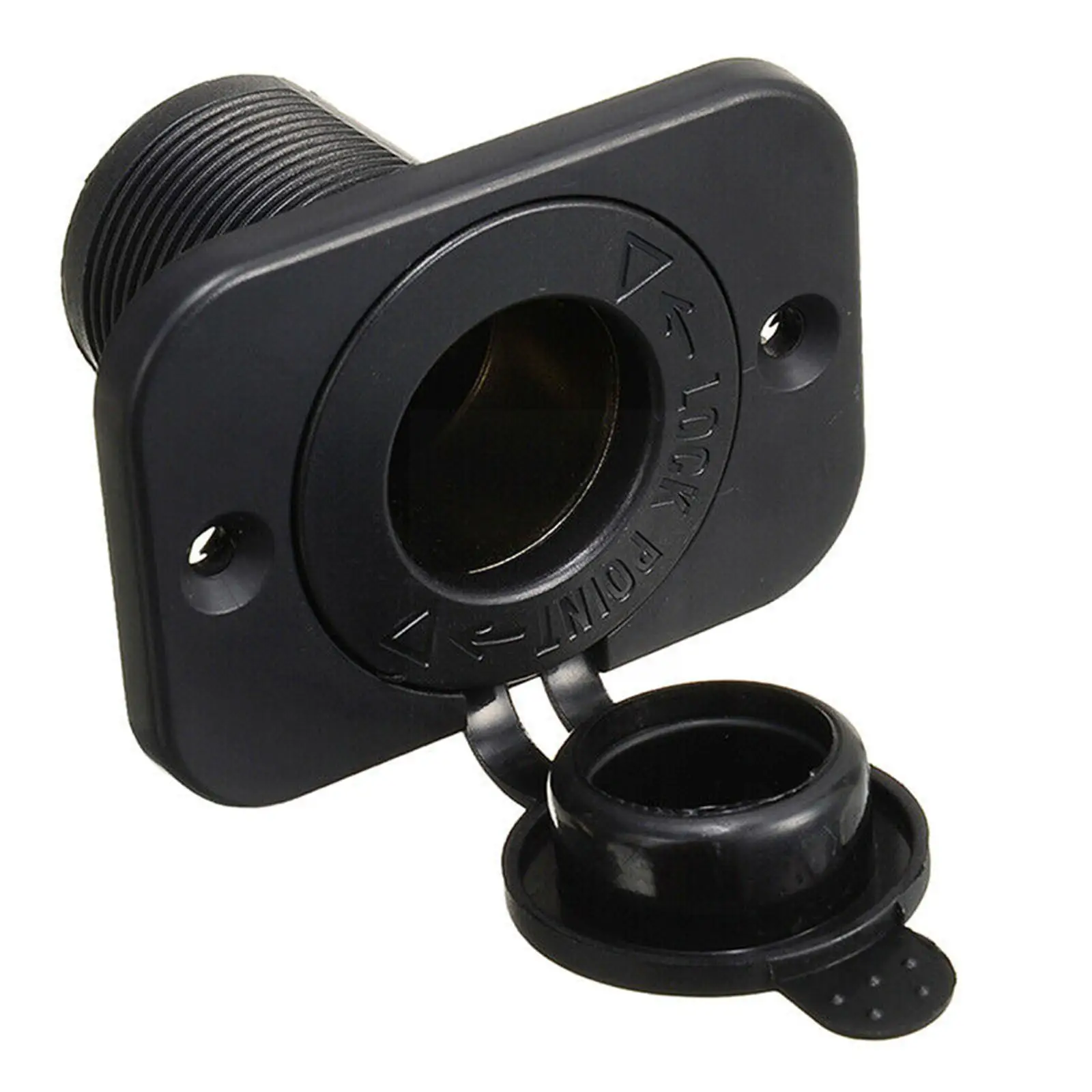 

12v Car Cigarette Lighter Socket Femaile 12 Volt Power Outlet With Mounting Panel For Motorcycle Car Marine Cigarette Light W6e4