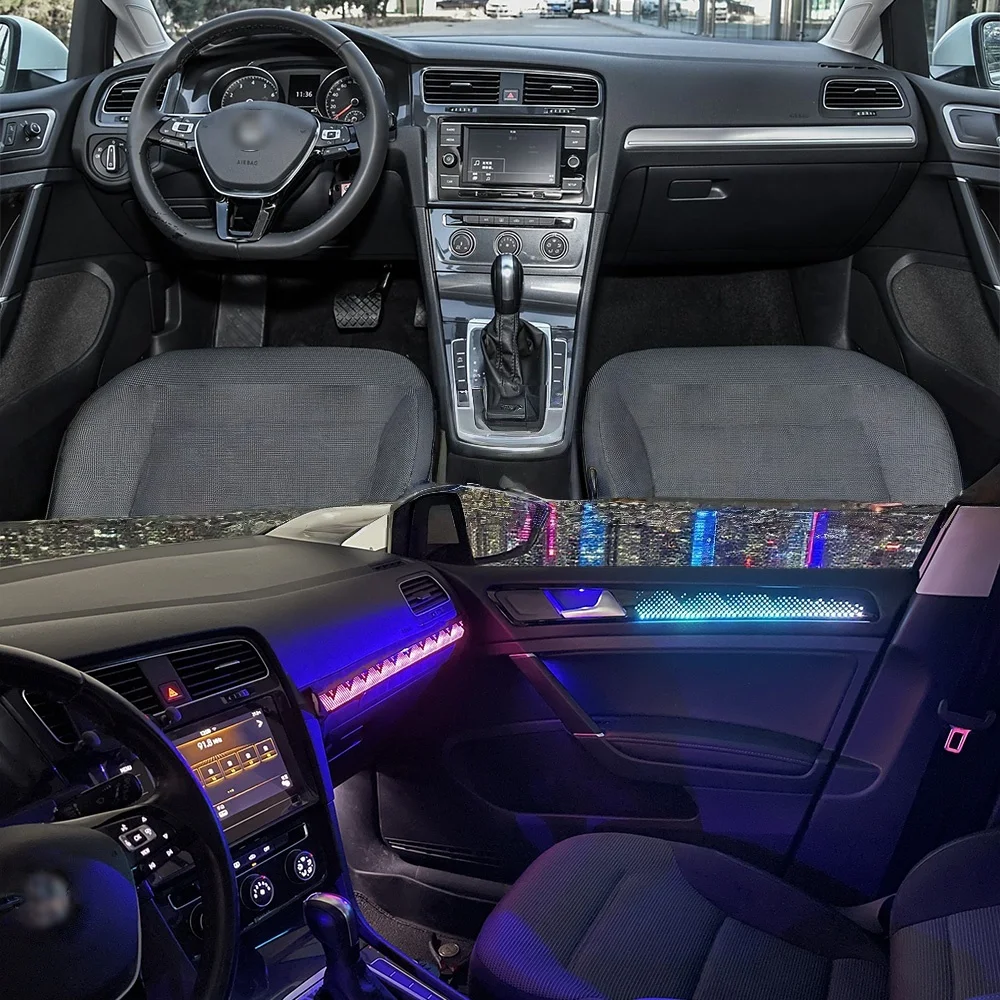 Фото Динамическая активная атмосферная подсветка OEM Design Symphony для Volkswagen Golf MK7, MK7.5, Golf 7, 7.5: Обновление интерьера с LED-подсветкой №5