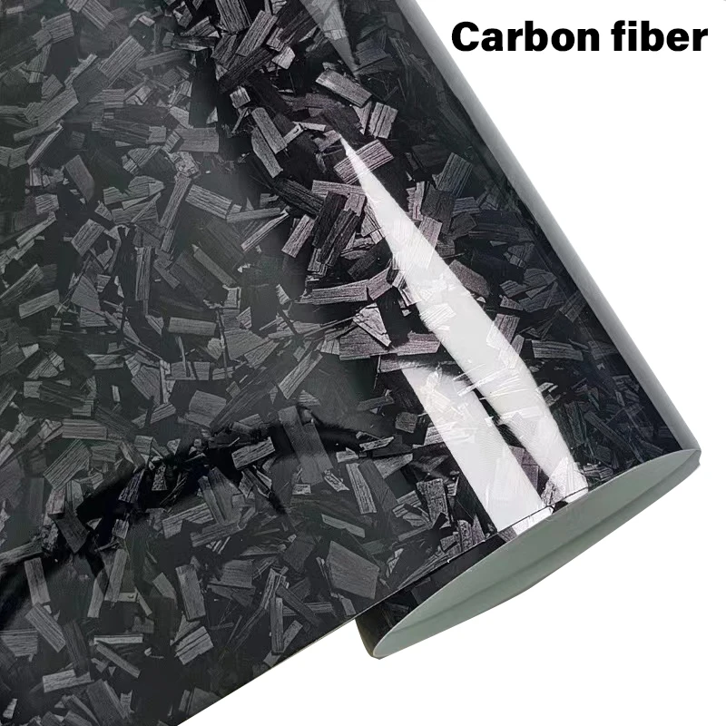 Фото Air Bubble Free 3D 4D 5D 6D Gloss Flower Carbon Black Наклейка на все тело автомобиля Пленка Автомобильная пленка из углеродного волокна Виниловый рулон №2