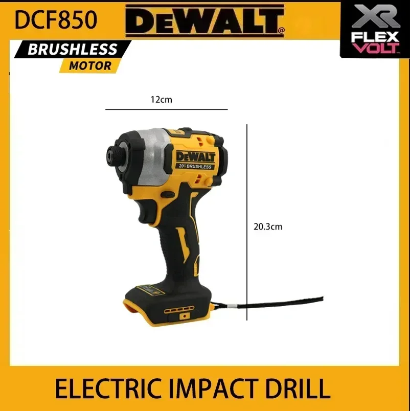 Фото DEWALT DCF850 205N. Электрическая отвертка M, скорость без нагрузки: 0–3250 об/мин, бесщеточная аккумуляторная, сверхмощная, мощный крутящий момент, №5