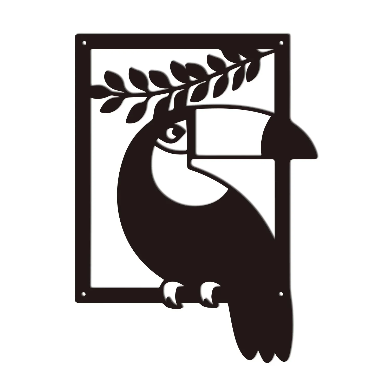 Металлическое настенное искусство HelloYoung Toucan тропический декор произведения