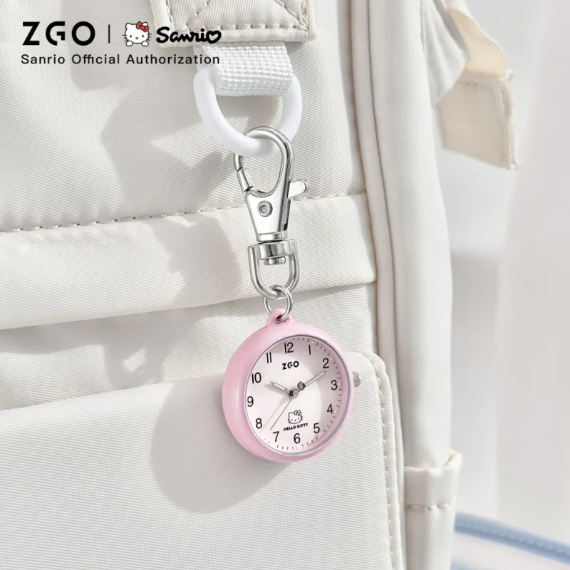 Фото Женские карманные часы ZGO Sanrio Cinnamoroll, часы с подвеской в простом дизайне, водонепроницаемые, кварцевые часы, подарок 733 №5