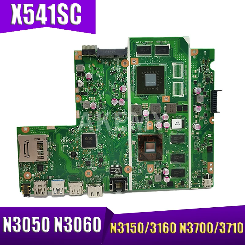 

X541SC Laptop motherboard For Asus X541S D541SC Notebook mainboard GT810M N3050 N3060 N3150 N3160 N3700 N3710 CPU 2GB 4GB RAM