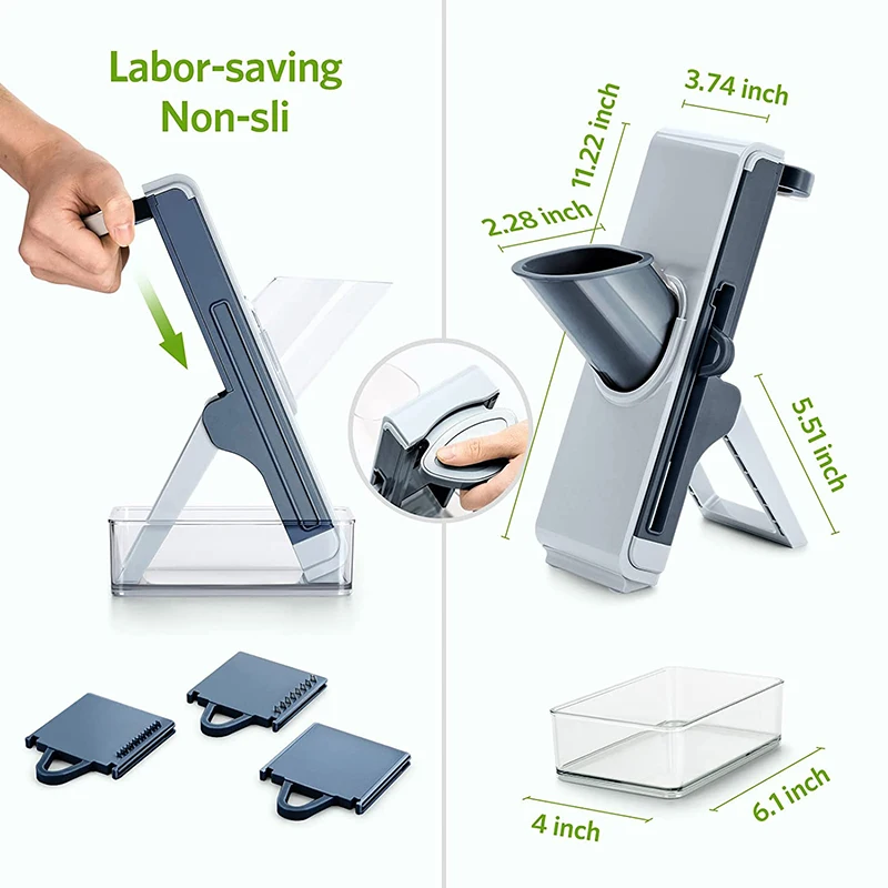 Многофункциональная овощерезка регулируемая толщина мандолина слайсер