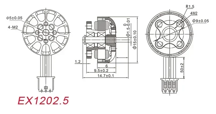 HappyModel EX1202.5 бесщеточный двигатель для дронов