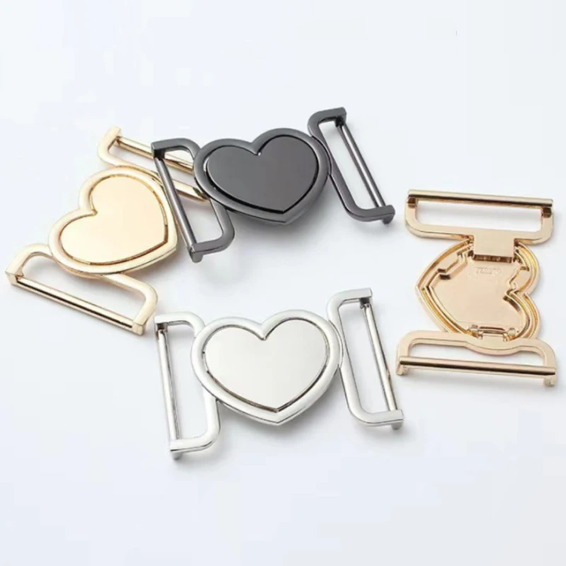 

Heart Belt Buckle Fashion Metal Alloy Decorative Buckle Fastener For Coats Leather Craft Backpack Strap Webbing Belt Accessories