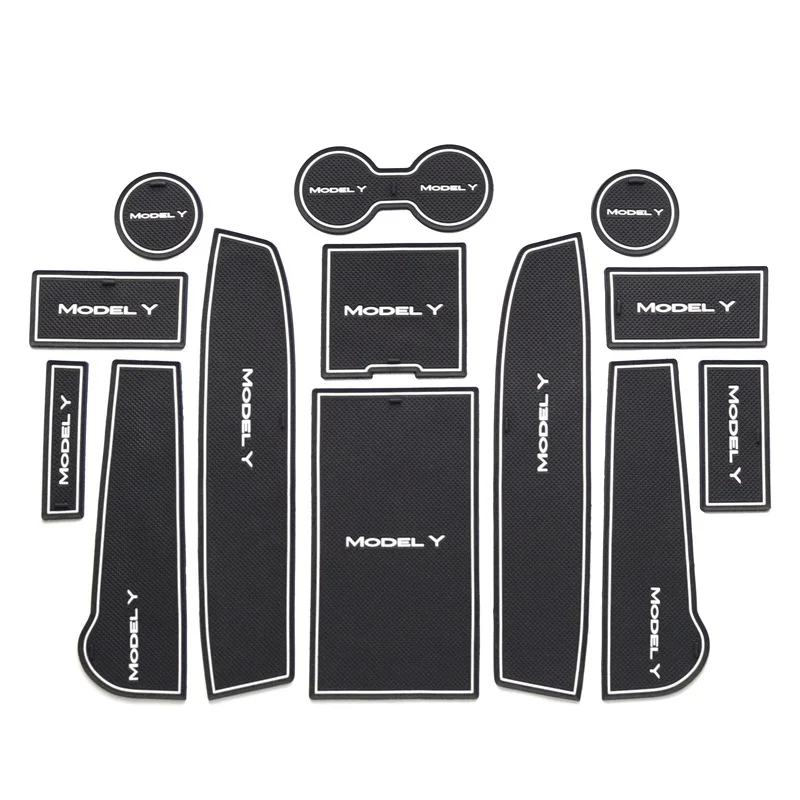 

Anti-Slip Gate Slot Mat For Tesla Model Y Non-Slip Door Groove Pad Rubber Coaster Auto Interior Accessories