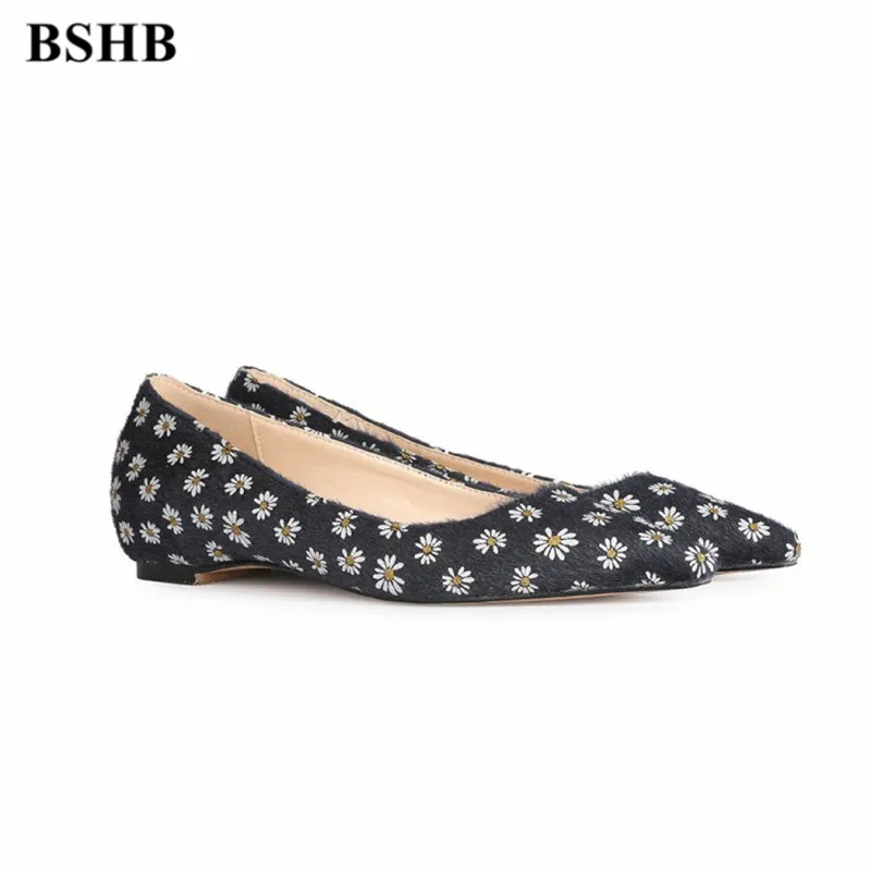 

Daisy Ballet Flats Pointed Toe Shallow Flats Shoes Women Imitation Horsehair Soft Shoes For Woman Slip On Spring Shoes 2022 Work
