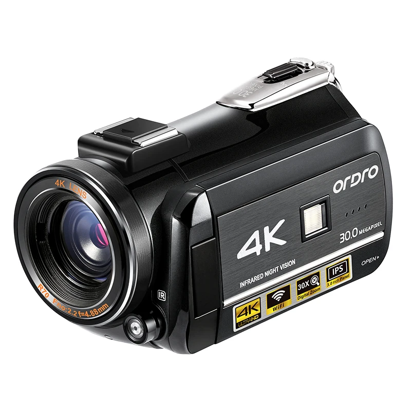 

Цифровая видеокамера с ночным видением 4K UHD Vlog 3,0 дюймов IPS сенсорный экран 4K