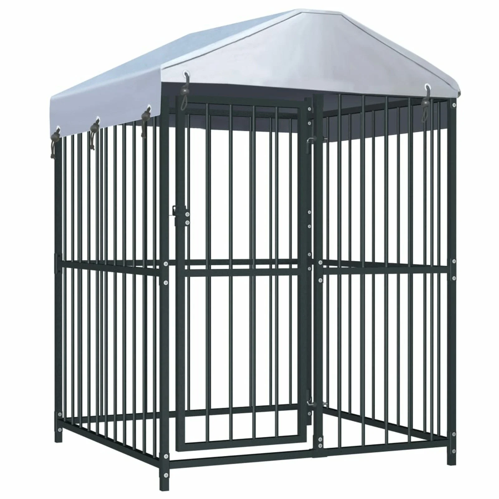 

Outdoor Dog Kennel with Roof 47.2"x47.2"x59"