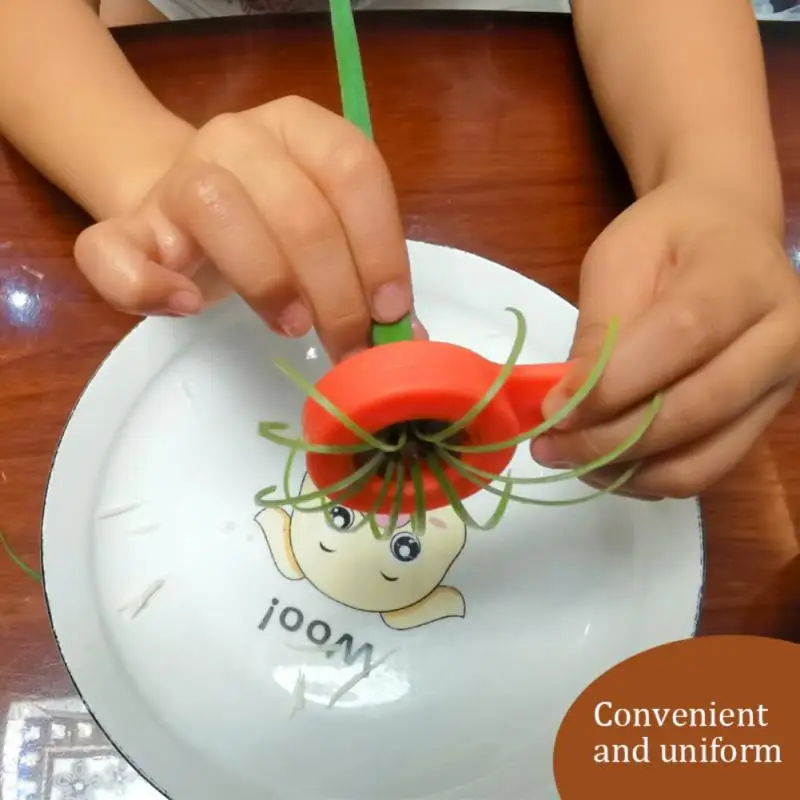 

Kitchen Scallion Cutter Stainless Steel Green Onion Easy Slicer Vegetables Graters Green Onion Wire Drawing Plum Flower Slicer