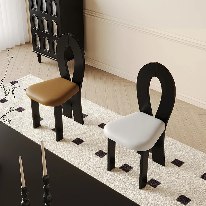 Французский обеденный стул современный простой из массива дерева средневековый