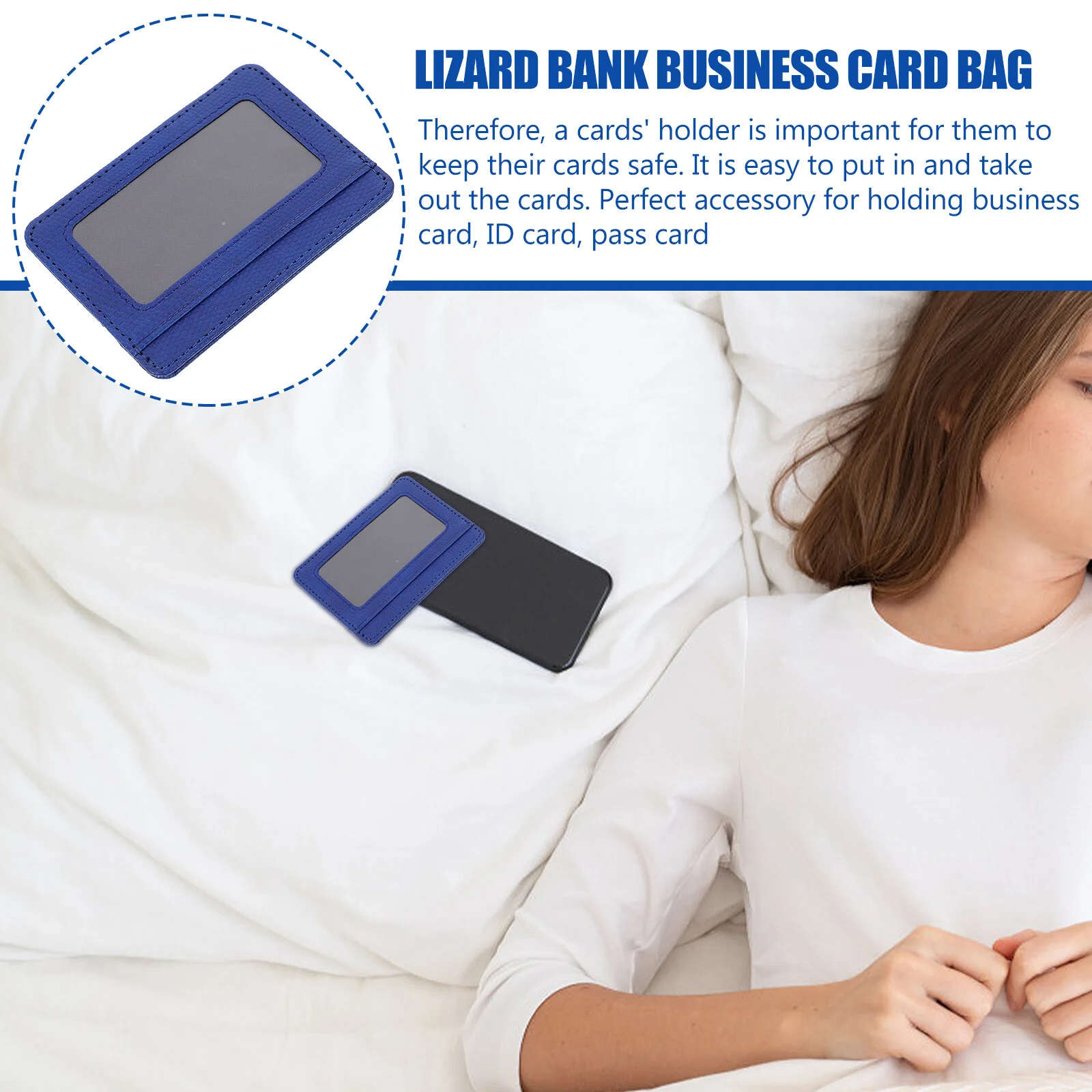 

Protector Cards Pouch Business Cover PU ID Sleeve Lizard Grain Holder Holders Protective Durable Organizer Badge