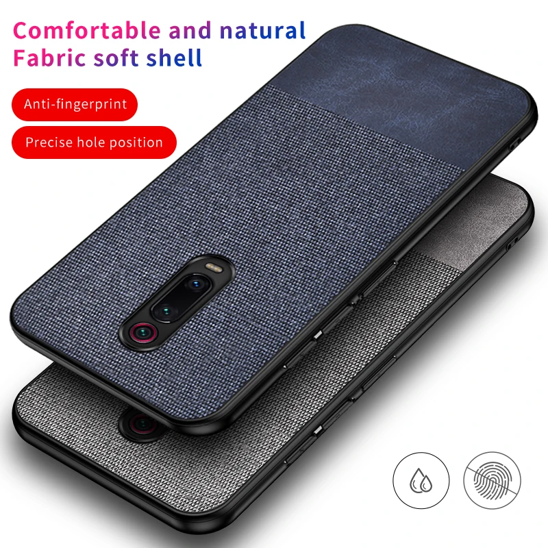 

Splicing Canvas Case for Xiaomi Redmi K20 Pro Soft Silicone + PC Fabric Phone Cover for Redmi K30S Ultra K40 Pro Plus K50 Gaming
