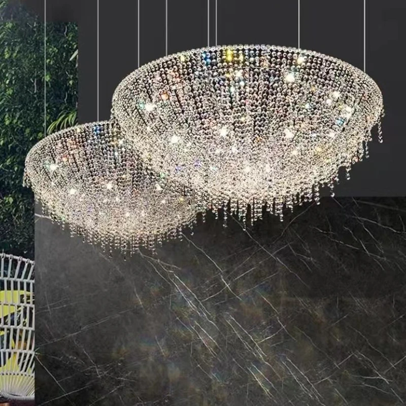 Современная хрустальная светодиодная люстра подвесной светильник для гостиной