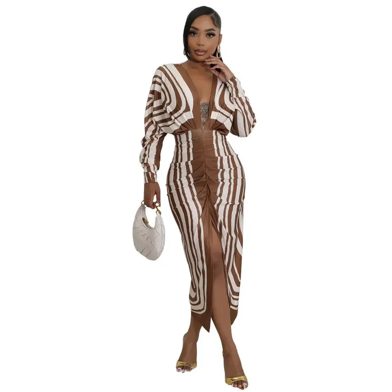 Европейское женское платье с длинными рукавами осенняя юбка повседневное новое