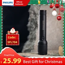 Philips Optical Zoom Flashlight Portable Flashlights with 4 Lighting Modes USB-C Rechargeable Camping Lights for Self Defense