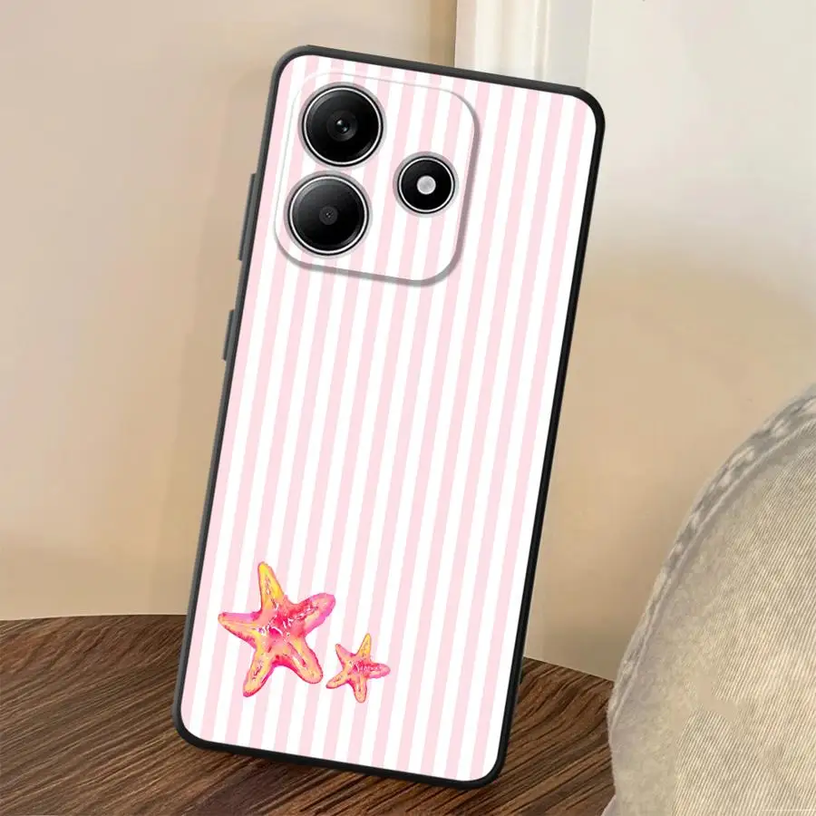 Фото Чехол для телефона с полосками в виде морских звезд для Xiaomi Redmi Note 15 10 14C 9 8 13 14 Pro Plus 12 11 12C 13C A7 Pro A5 A4 K80 A1 A2 K40 №4