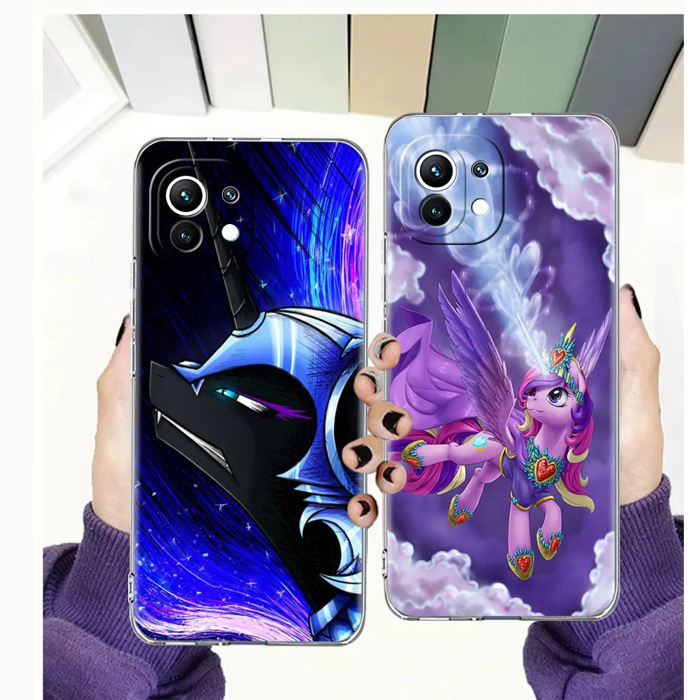 

Cartoon My Little Pony Case for Xiaomi Poco F3 X3 X4 GT NFC M3 Mi 9T 11 Ultra 11X 11i Note 10T Pro Lite 5G TPU Transparent Cover