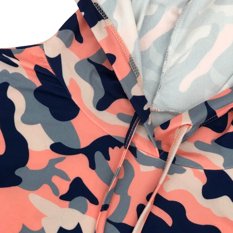 Plus Size Two Piece Set Camo Hoodie and Pant Sexy Women Bodycon Outfit 2022 Autumn Long Sleeve Tracksuit Female Fashion Clothing