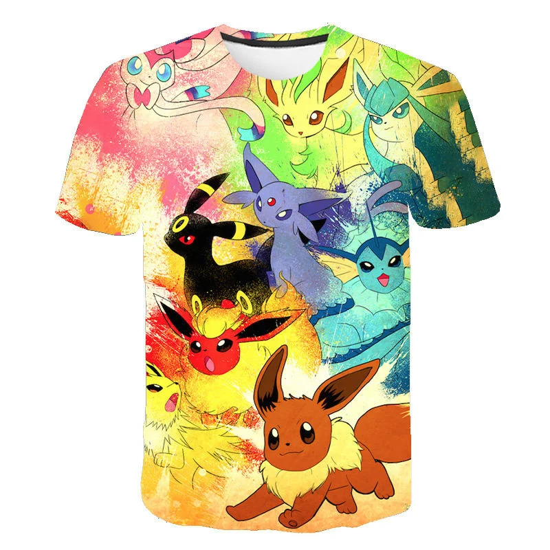 

Children Funny Pikachu T Shirt Boys Girls Print Kids Boys Anime Pokemon T-shirt Teen Boys Short Sleeve Fashion Casual Tees Tops