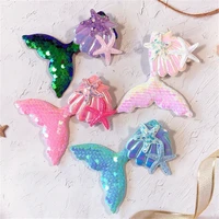 girls cute mermaid tail hair clip children lovely shell barrettes ins starfish hairpins princess hair accessories ornament new