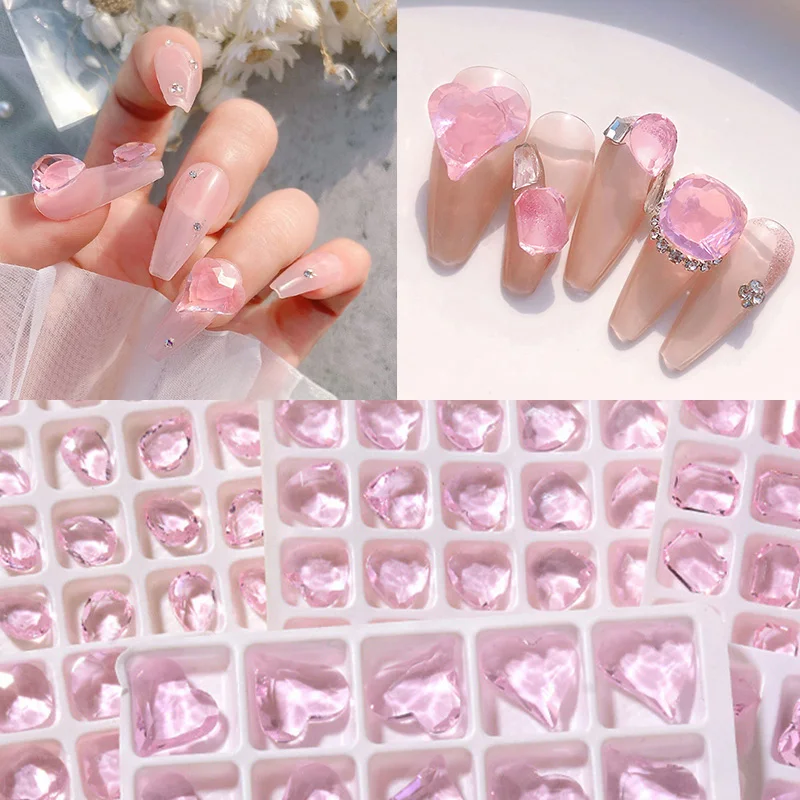 

Стразы для ногтей любовь бриллиант хрустальный камень Маникюр розовый драгоценный камень 3D блеск сделай сам украшение 10 шт. Стразы для ногт...