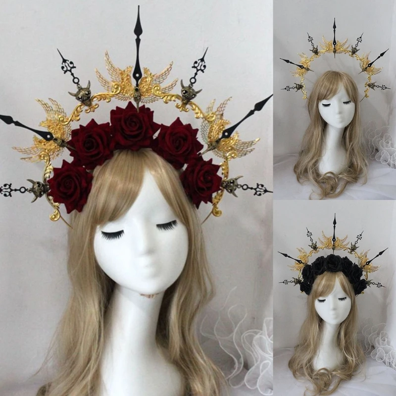 

Женский ободок для волос в форме ангела-золотистого цвета