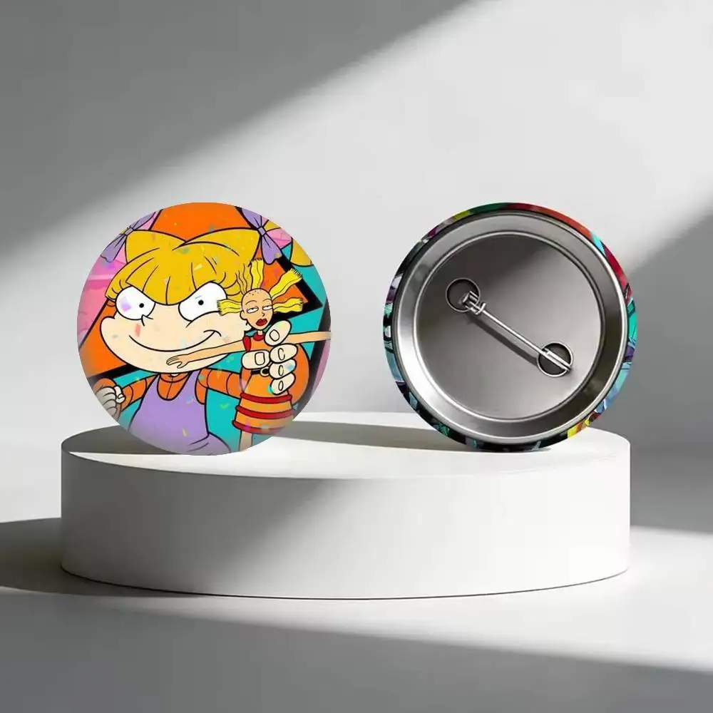 Фото Значки-броши Rugrats-Chuckie Finster 25, 32, 44, 58, 75 мм, персонализированные круглые значки-броши, аксессуар, подарок №4