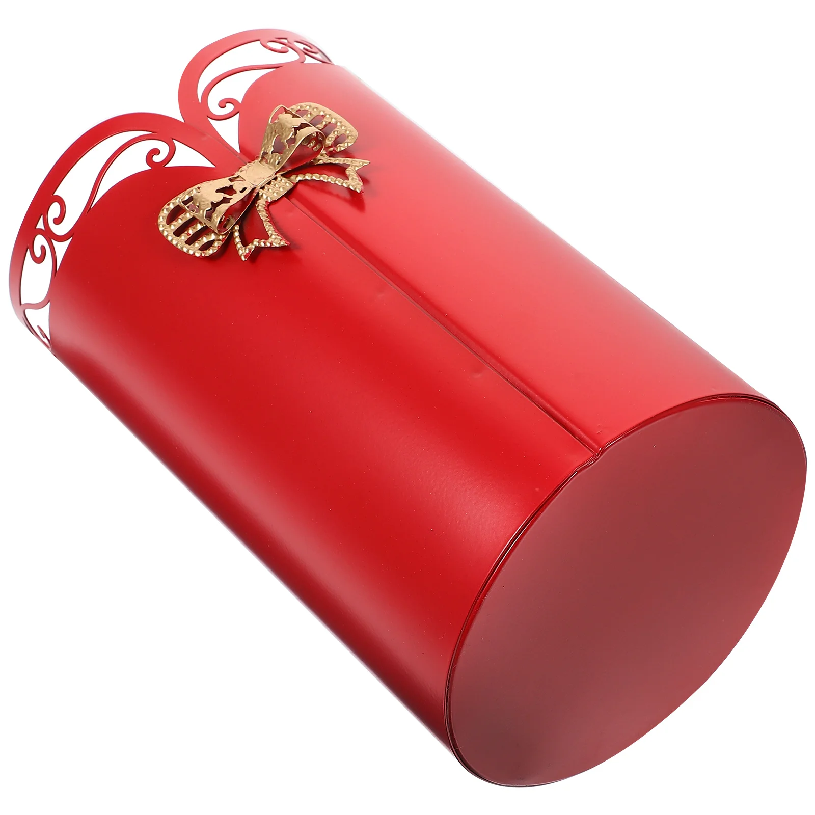 

Chinese Style Metal Vase Rustic Vase Iron Flower Pot Planter Bucket Farmhouse Table Decoration