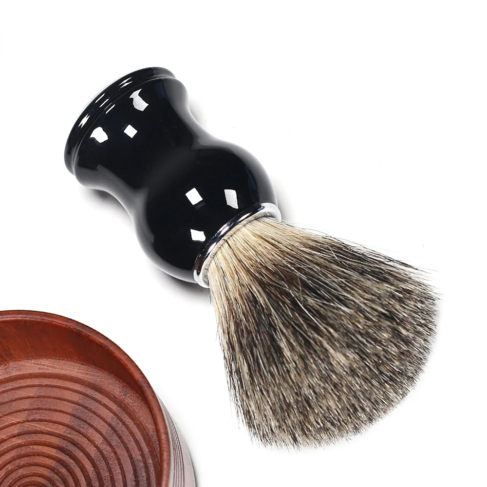 

Men Shaving Brush with Wooden Handle Soft Nylon Hair Face Cleaning Beard Cleaner Professional Barber Salon Tool Gift
