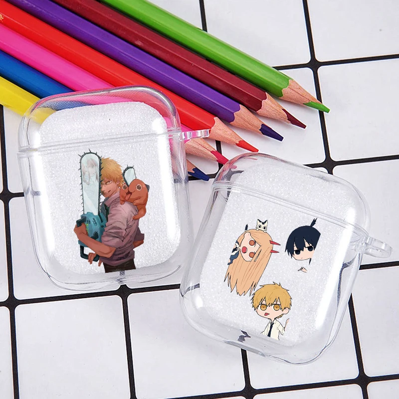 

Japan Anime Chainsaw Man Soft silicone TPU Case For AirPods Pro 1 2 3 Clear luxury Silicone Wireless Bluetooth Earphone Box case