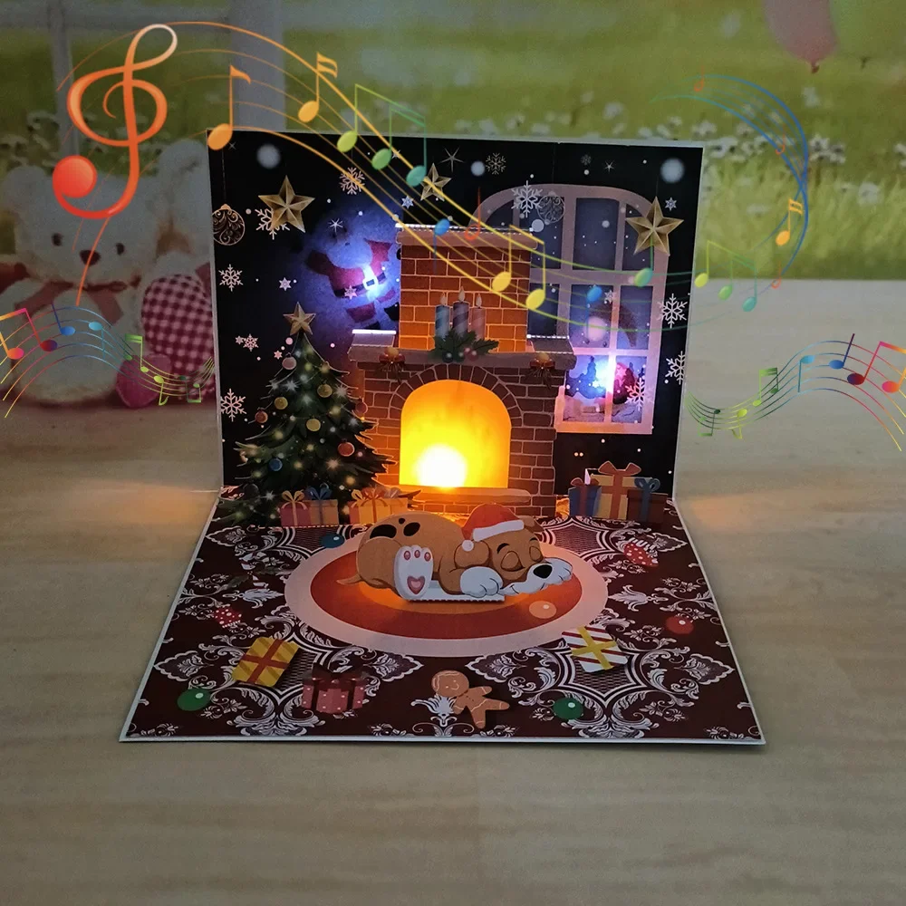 

Музыкальная 3D открытка XMSJ Рождественские благословения