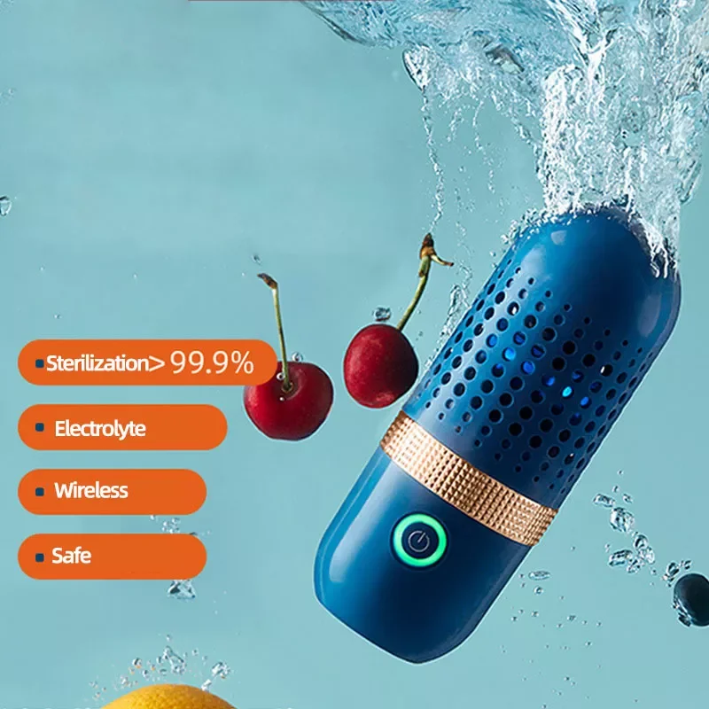 

NEW IN Capsule Shape Fruit Vegetable Washing Machine Fruit Cleaner Vegetables Disinfector Cleaner Protable Wireless Fruit Food P