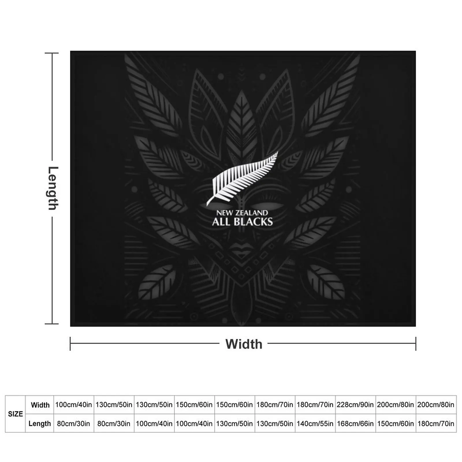 Одеяло New Zealand All Blacks Team Spirit Haka одеяла и пледы идеи подарков на День святого