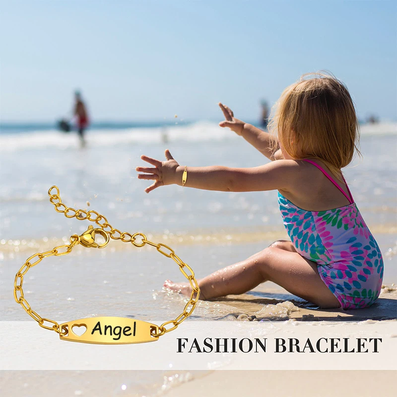 Браслеты с именами младенцев для девочек и мальчиков ювелирные изделия на заказ