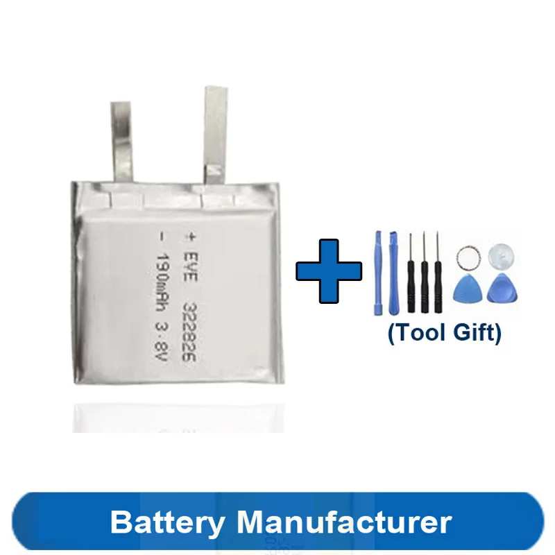 

Toolset Gift+ "0" Cycle Original Replaces 190mAh Rechargeable Lithium 322826 Battery For POLAR M430 M400 GPS Sports Watch AKKU