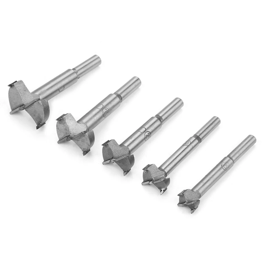 

5pcs 15-35mm High Strength Steel Flat Bit Drill Tip Set Woodworking Tool 15-35mm