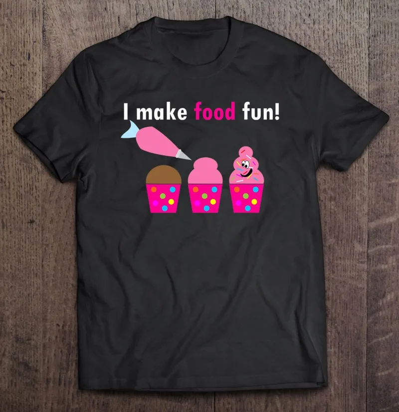 

Футболка оверсайз I Make Food Fun для влюбленных тортов, футболки с коротким рукавом, футболка оверсайз, Мужская хлопковая футболка, Мужская хлопк...